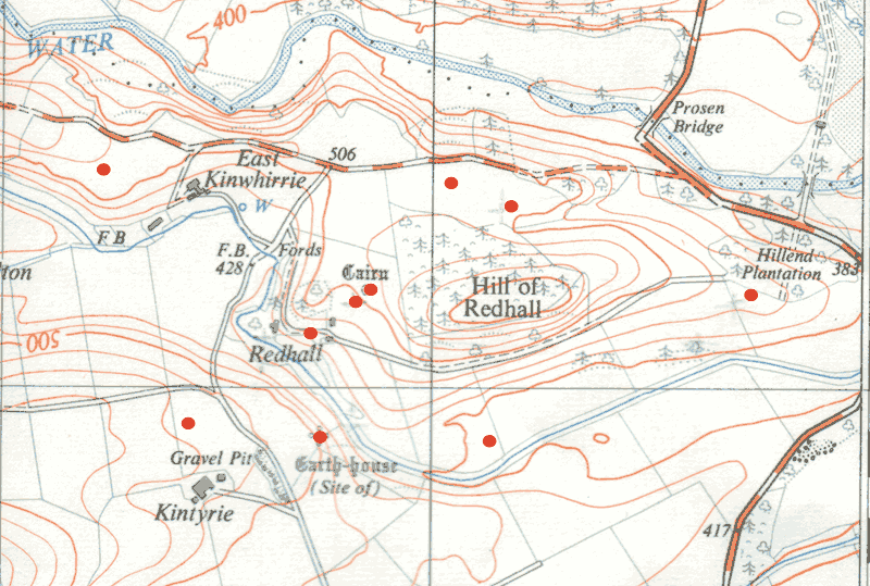 Hill of Redhall map
