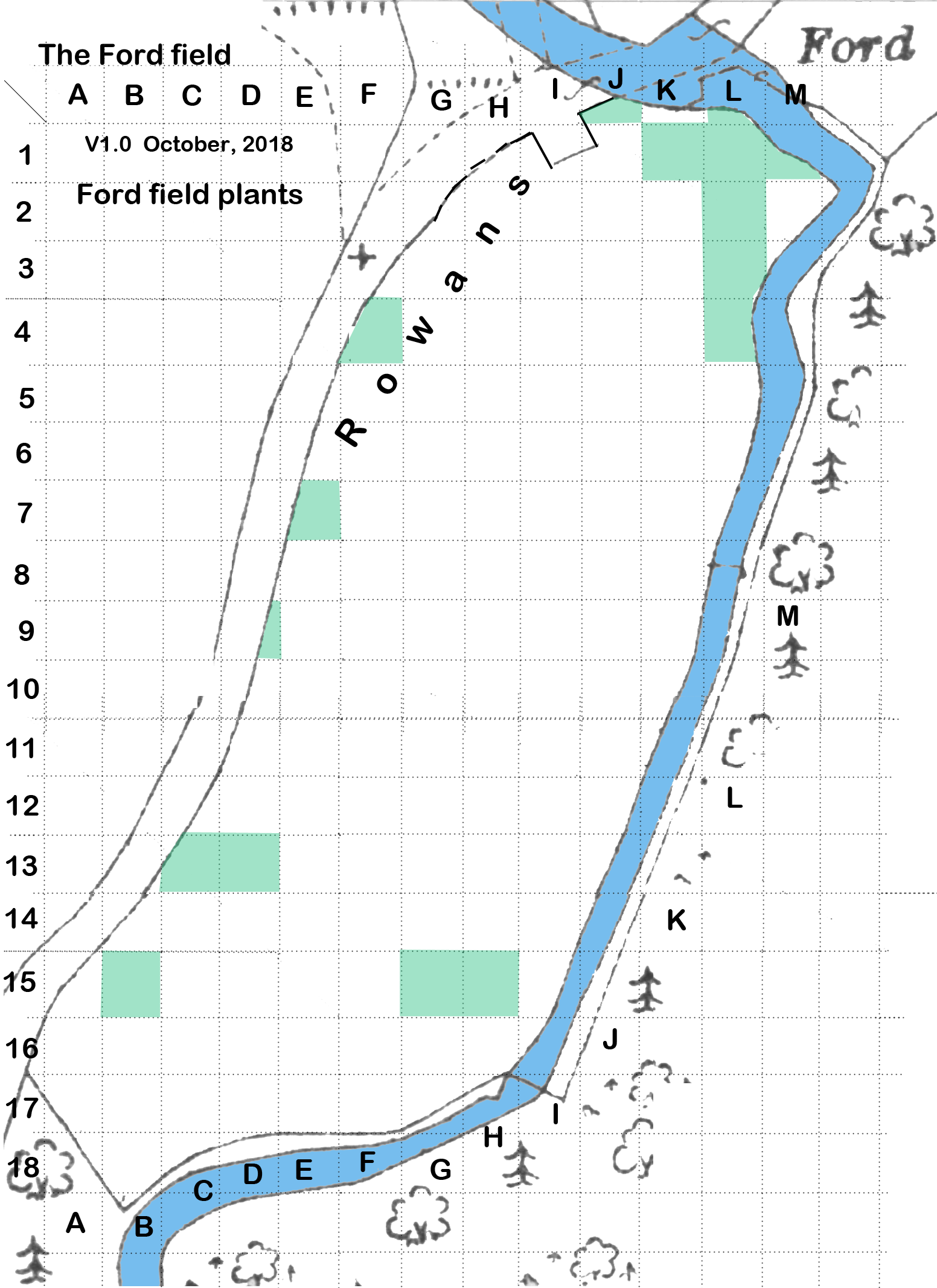 Ford field grid map